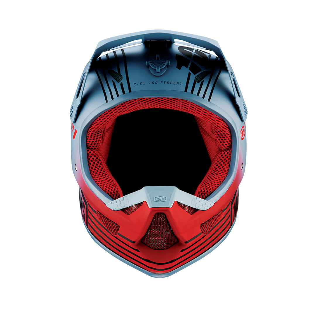 Front view of 100% STATUS Helmet - Caltec/Gray