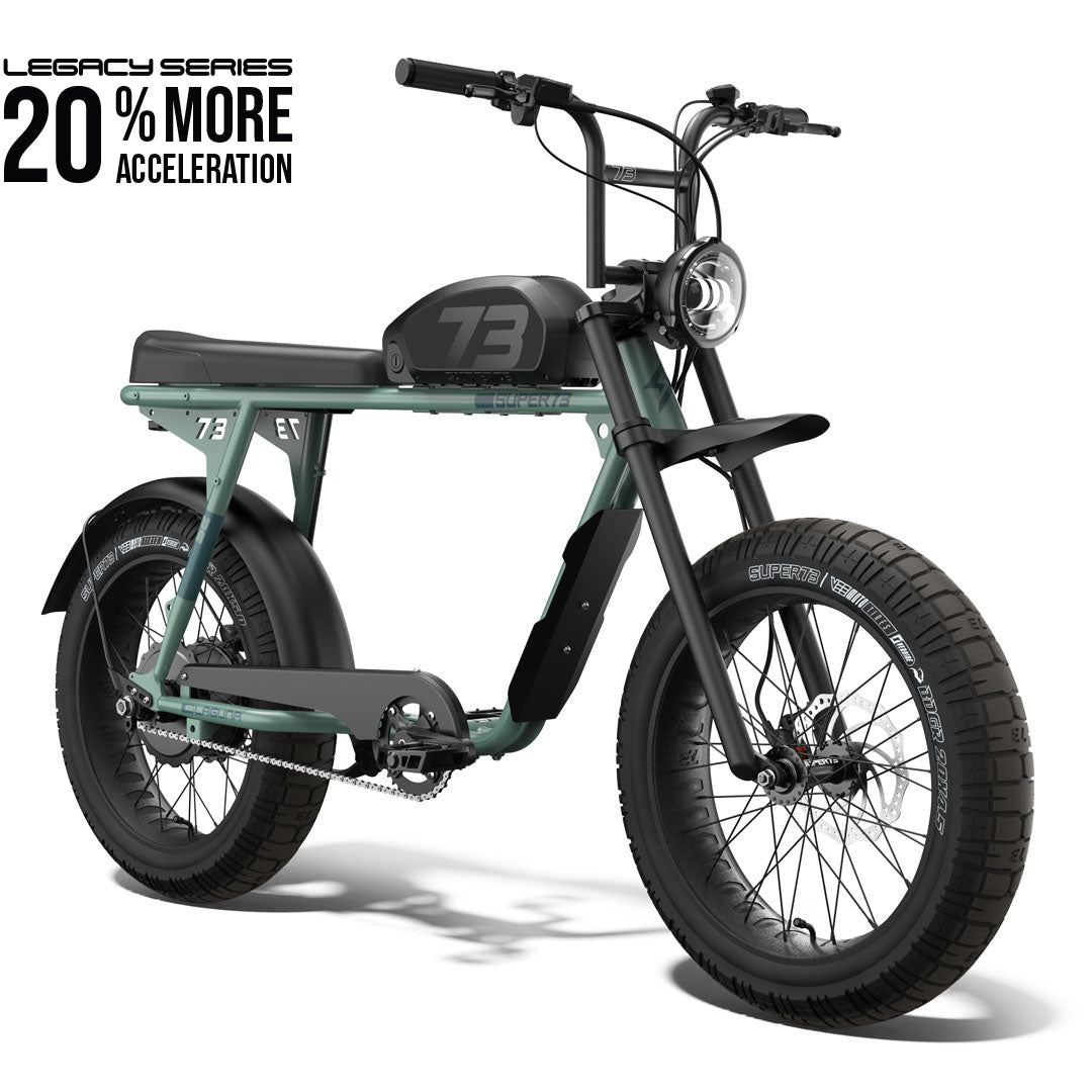 Front view of the SUPER73-S2 Laguna ebike in Agave Green. @color_agave green