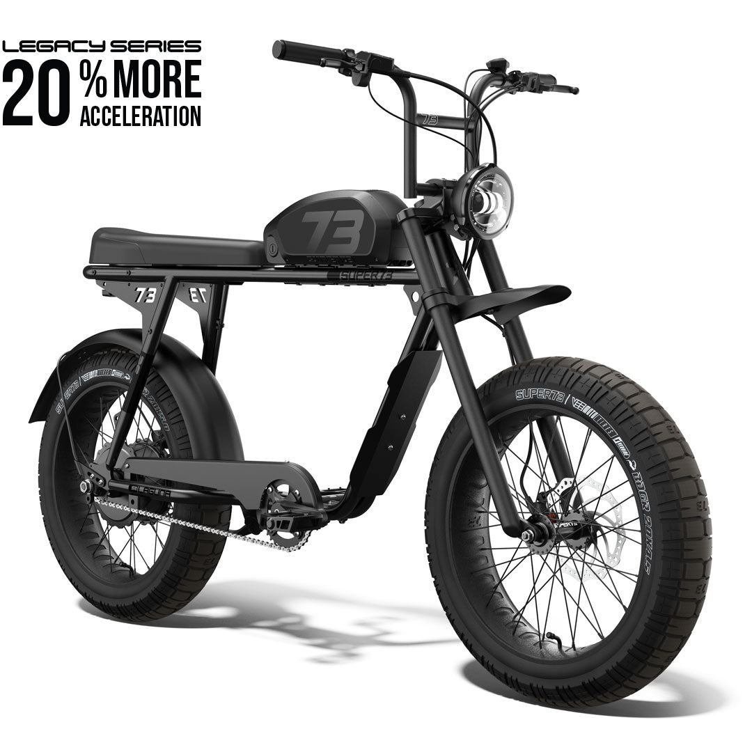 Front view of the SUPER73-S2 Laguna ebike in Blackout. @color_blackout
