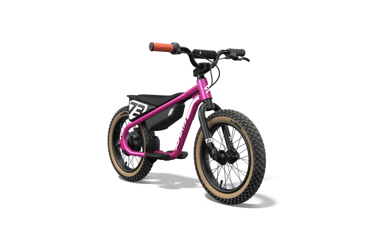 Front view of the K1D ebike in Prickly Pink. @color_prickly pink