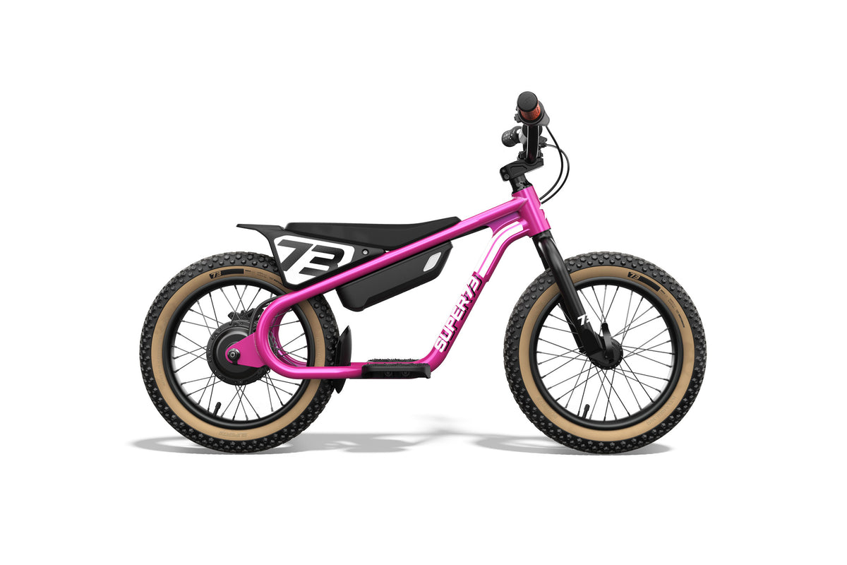 Side view of the K1D ebike in Prickly Pink. @color_prickly pink