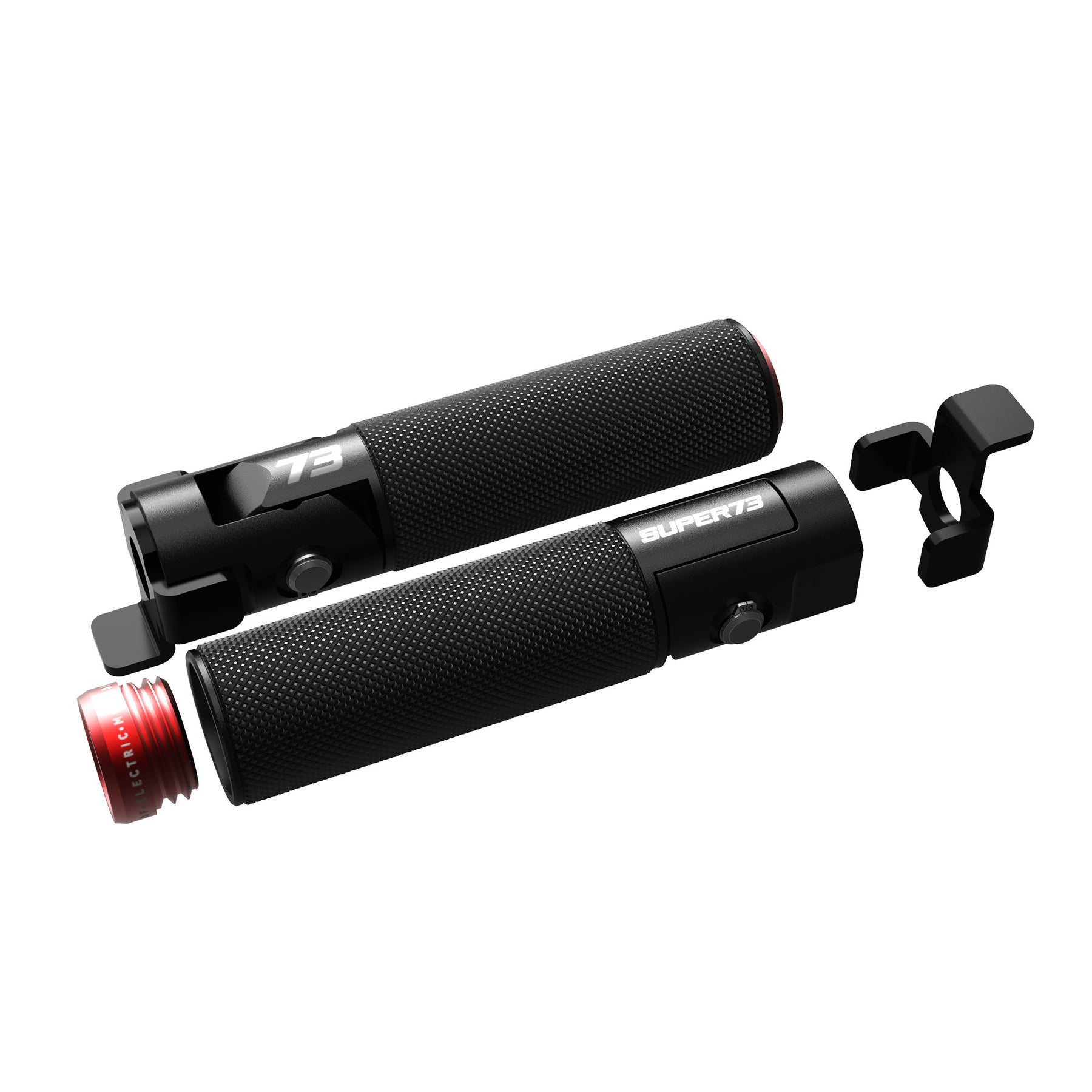 Folding peg with red cap on white background