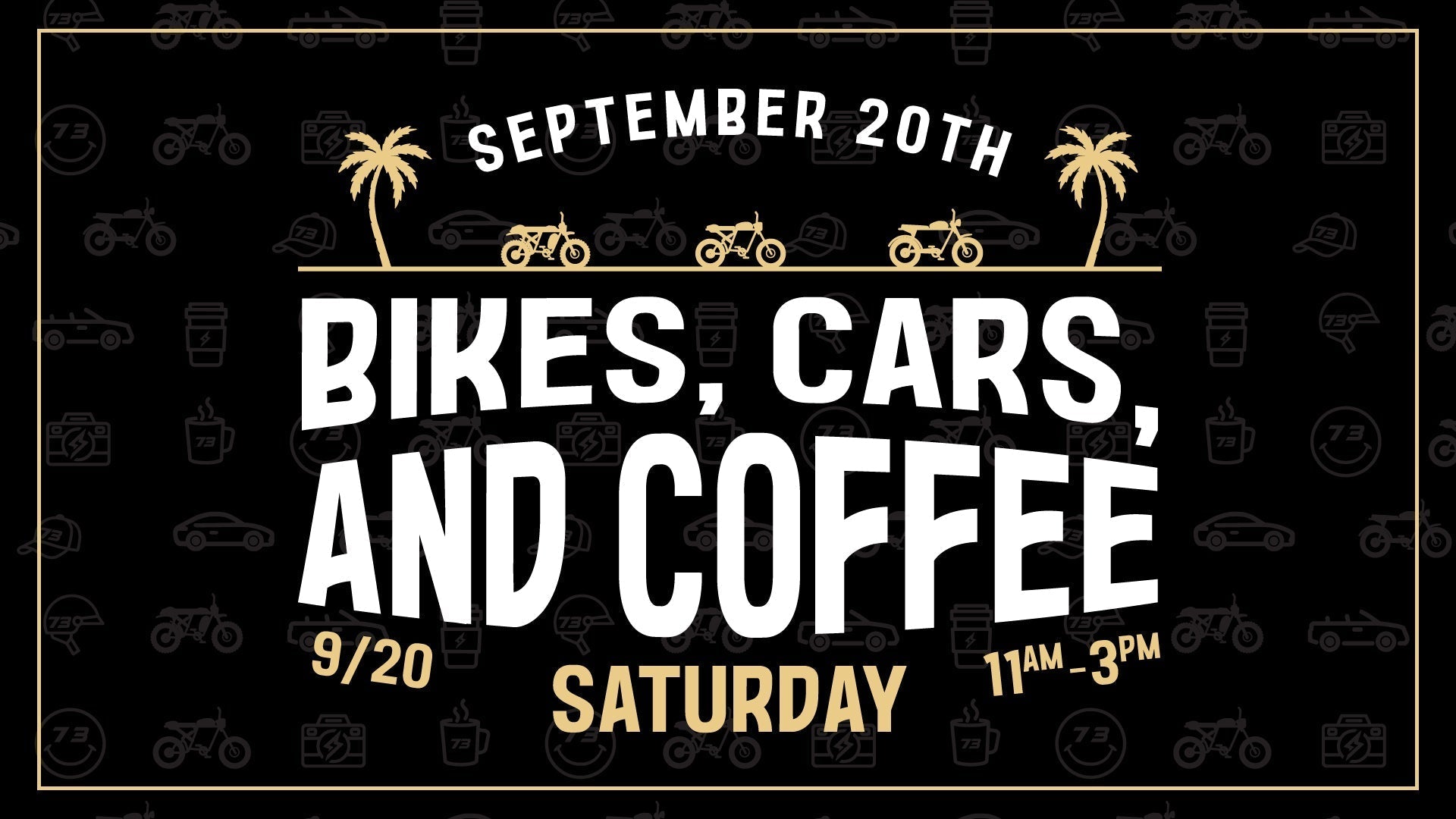 bikes cars coffee September 20th Saturday 9/20 11am-3pm