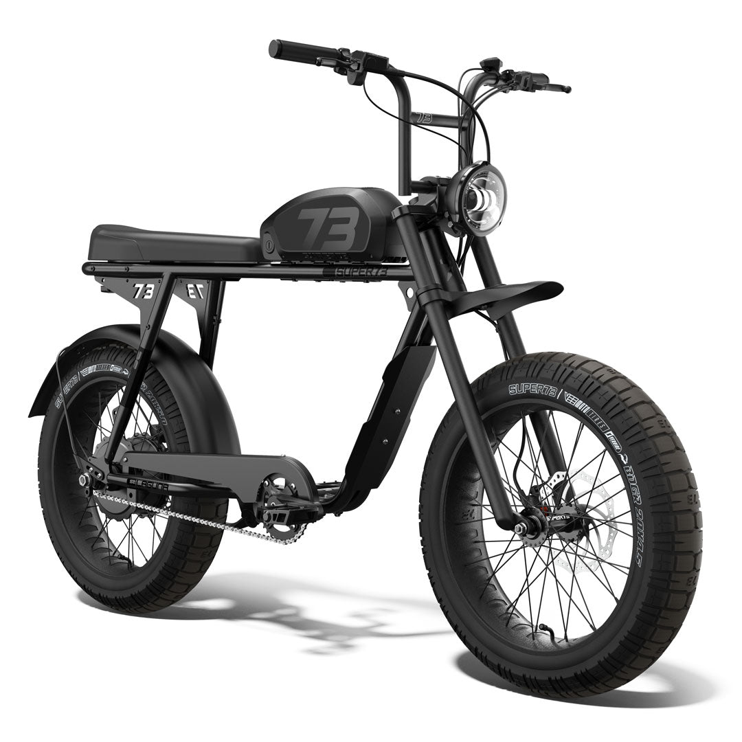 Front view of the SUPER73-S2 Laguna ebike in Blackout. @color_blackout