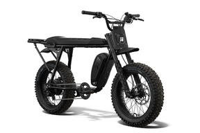 Front/side view of the SUPER73-S Blackout SE ebike.
