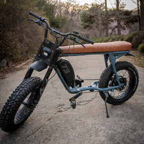 Brown Caterpillar seat on a S Adventure bike