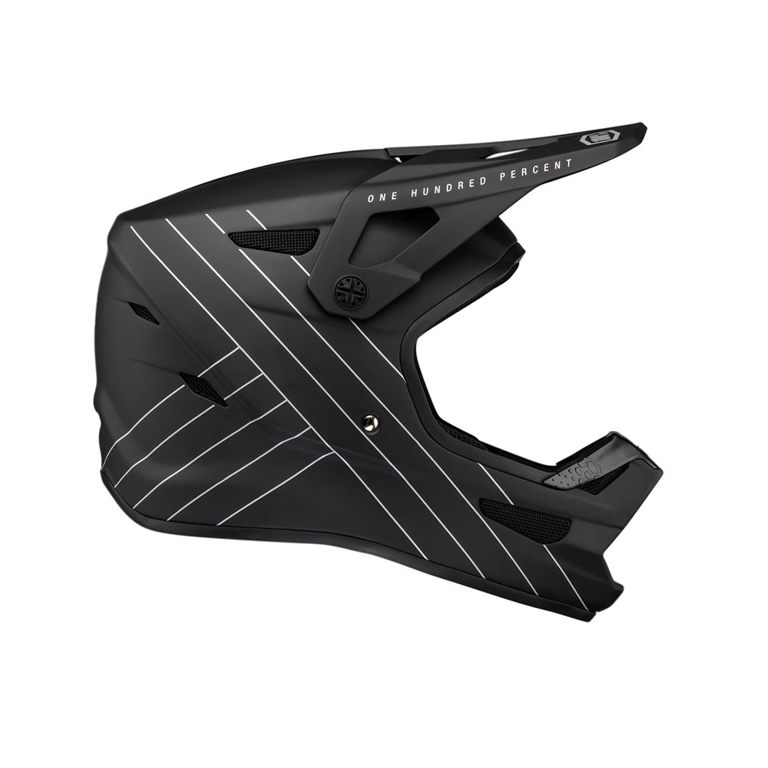 profile view of 100% STATUS Helmet - Black