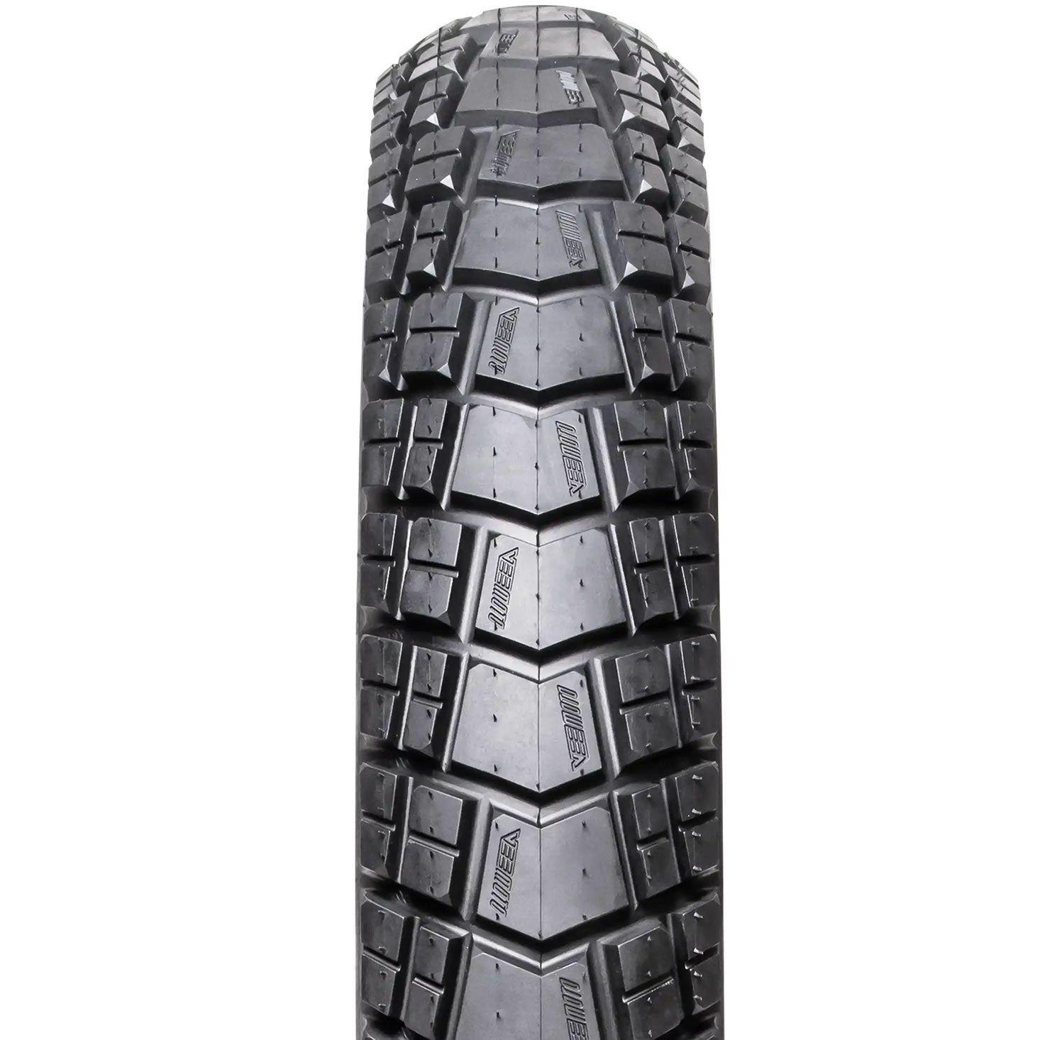 Close-up image of the tread on the Huntsman tire against a white background.