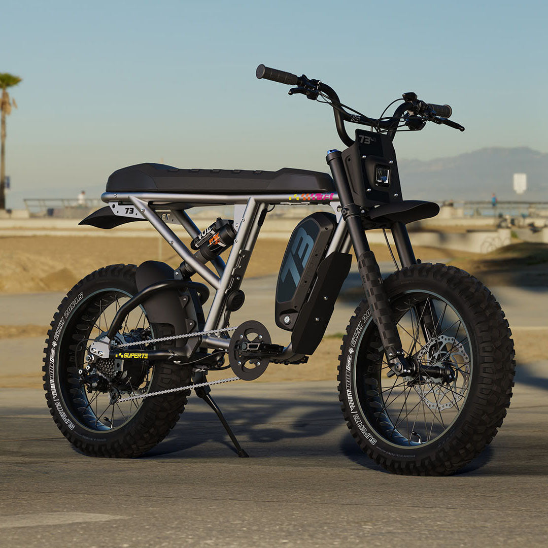 Lifestyle image of the SUPER73-R Adventure LE ebike in Speedway