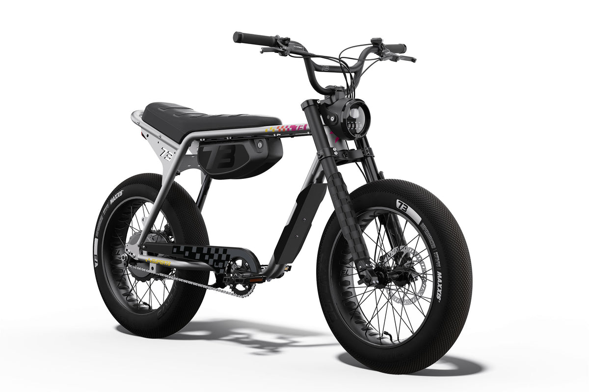 Front view of the SUPER73-ZX LE ebike in Speedway. @color_speedway