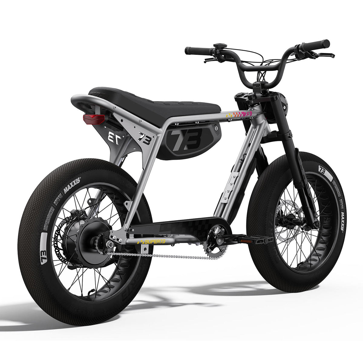 Rear view of the SUPER73-ZX LE ebike in Speedway. @color_speedway