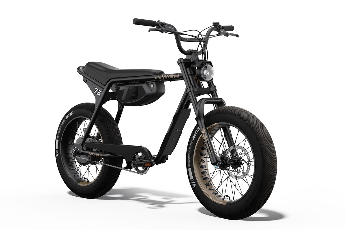 Front view of the SUPER73-ZX SE ebike in Bandit. @color_bandit