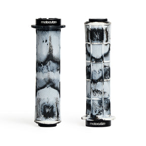 MotoCutz Mid Flange Bolt-On Grips in White Dye