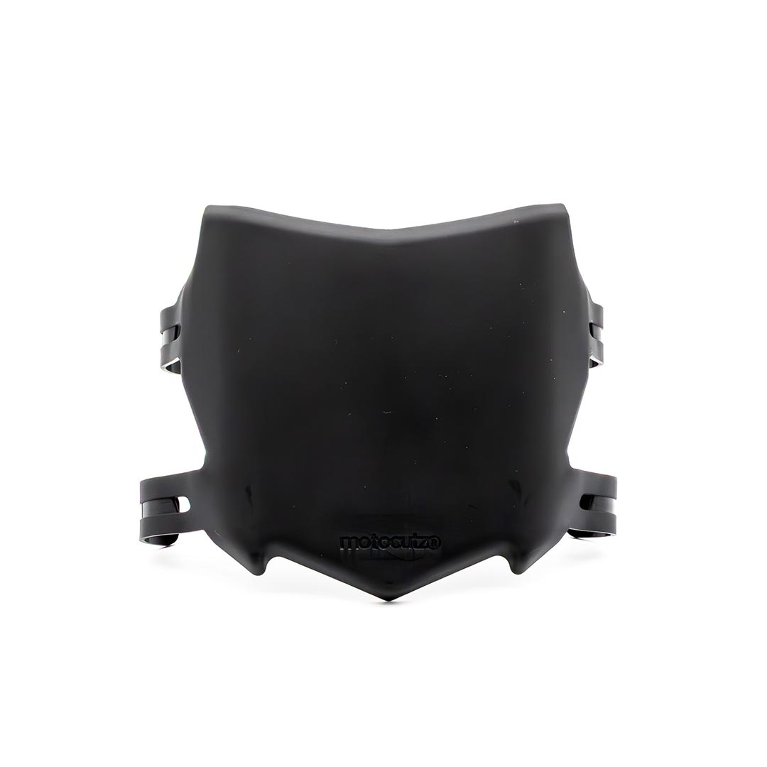 Full front view of the OG MotoCutz Front Plate in Black