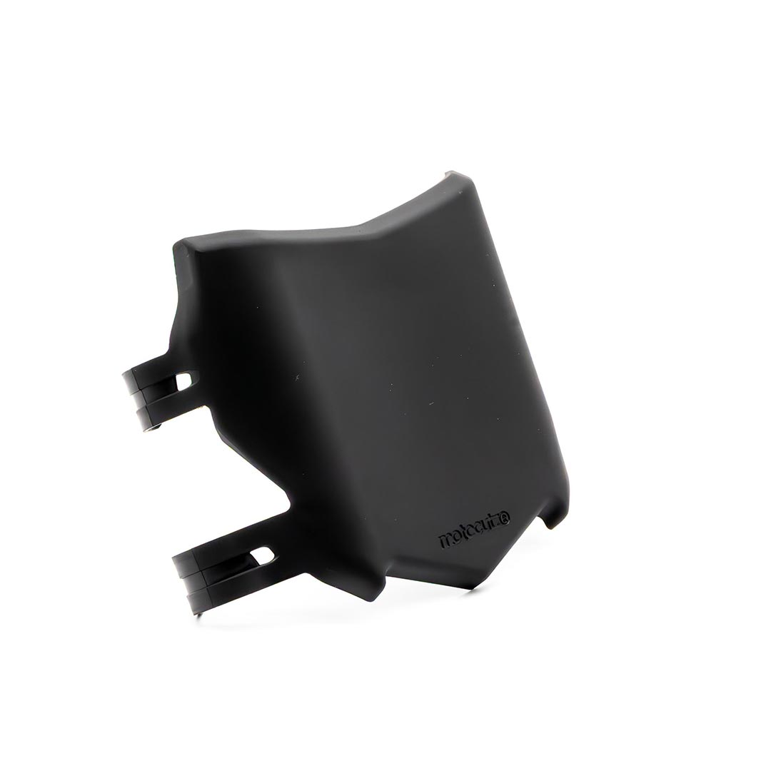 Left side view of the OG MotoCutz Front Plate in Black