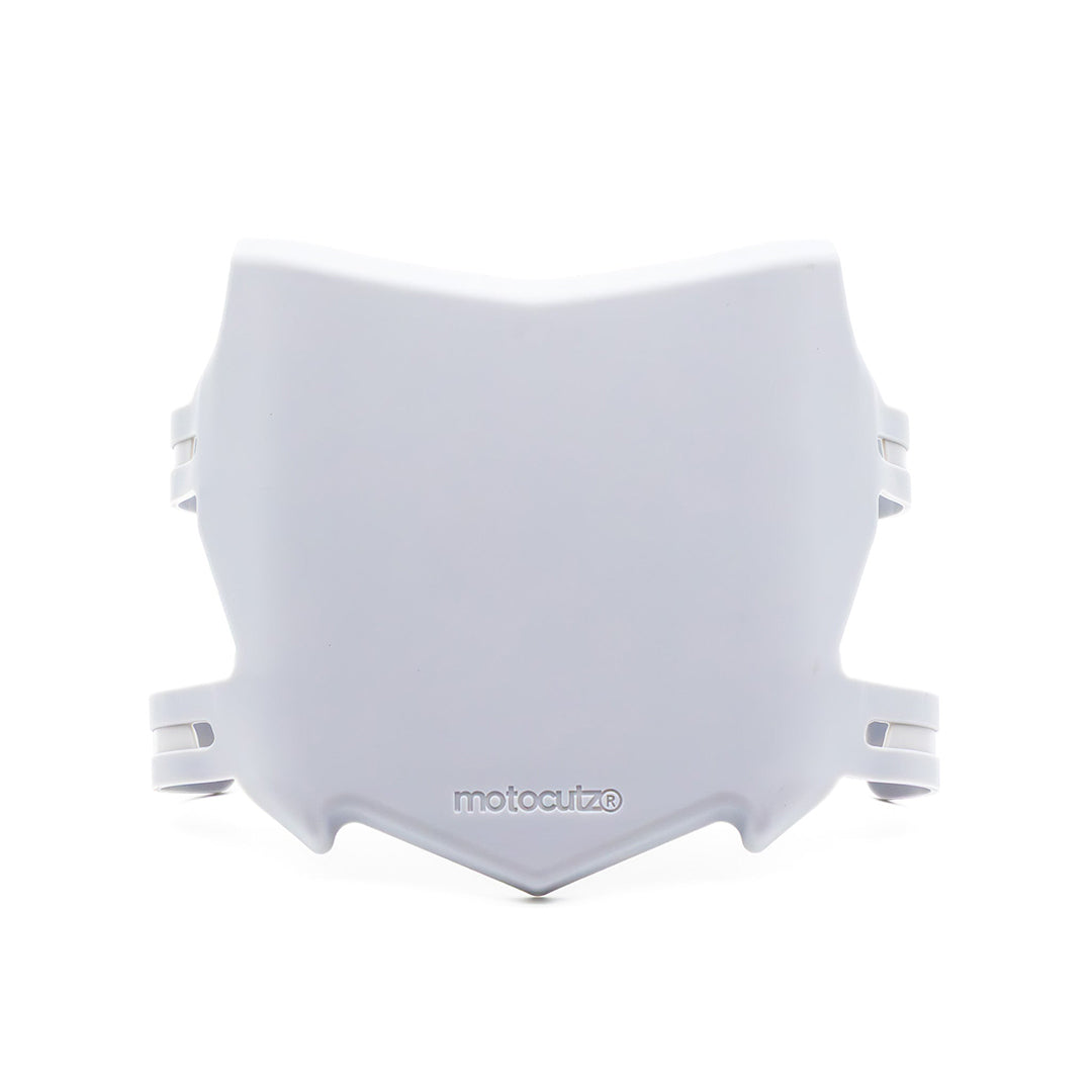 Full front view of the OG MotoCutz Front Plate in Grey