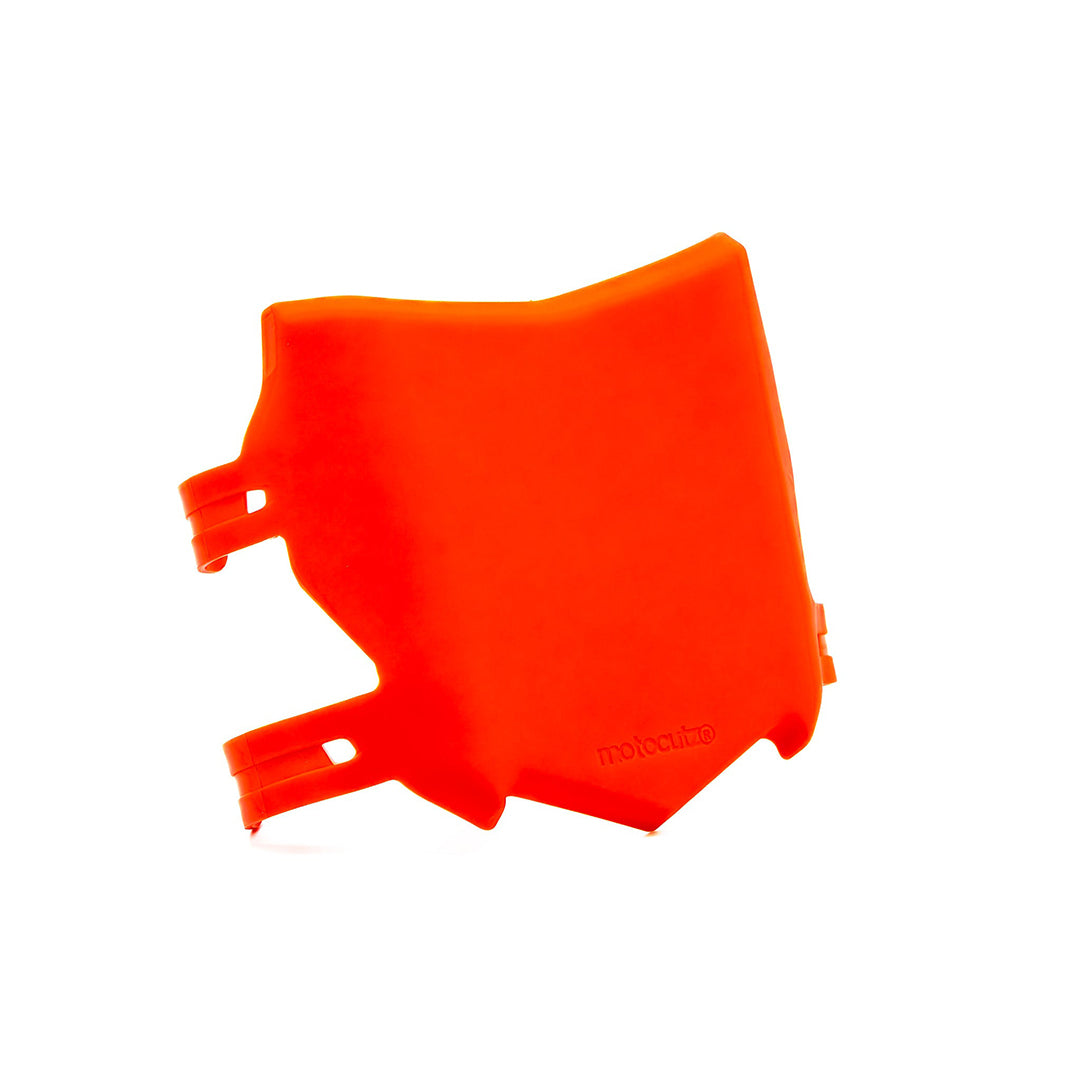 Left side view of the OG MotoCutz Front Plate in Red