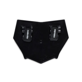 Back view of the MotoCutz Micro Race Plate in Black