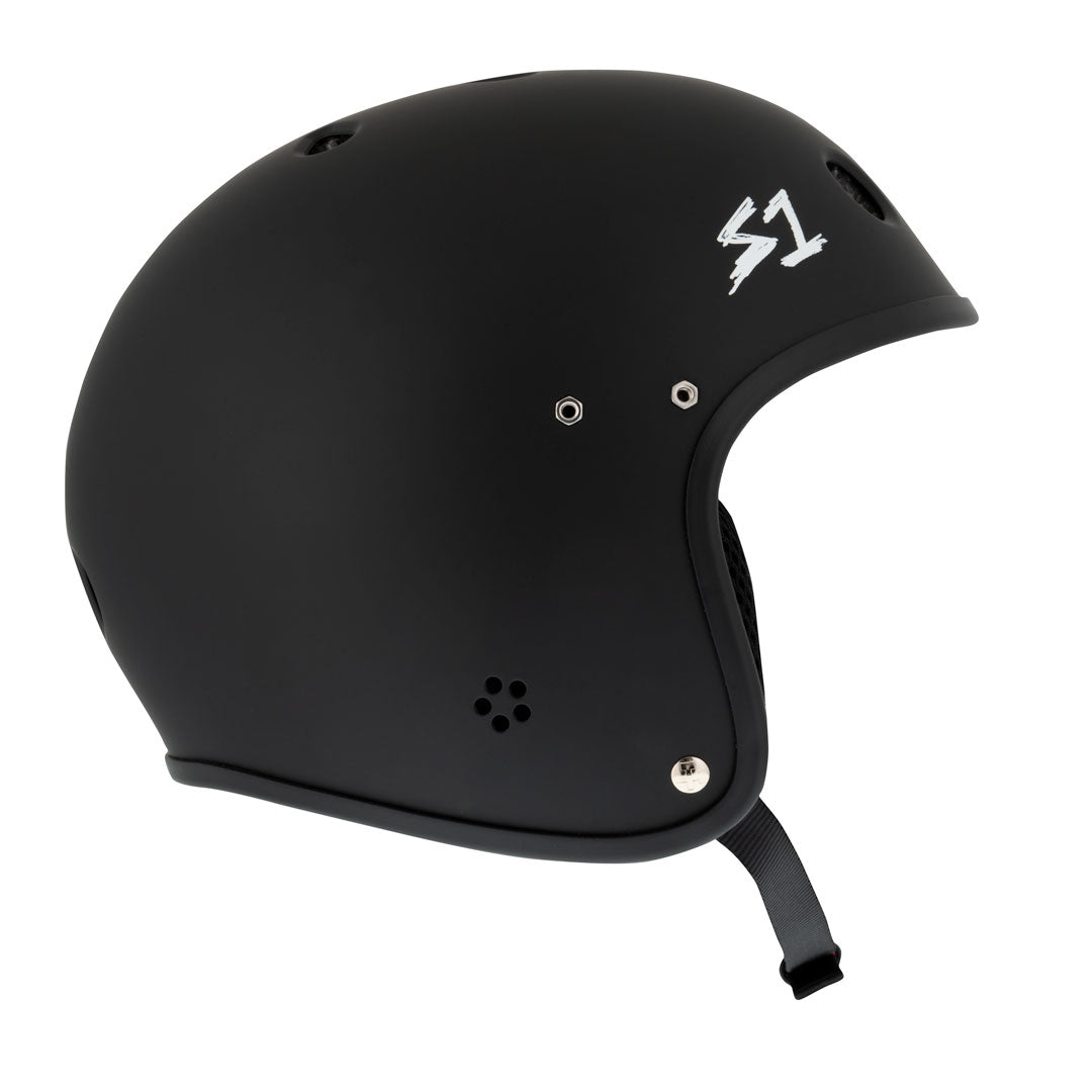 Side view of S1 Retro Lifer E-Helmet  - Black Matte