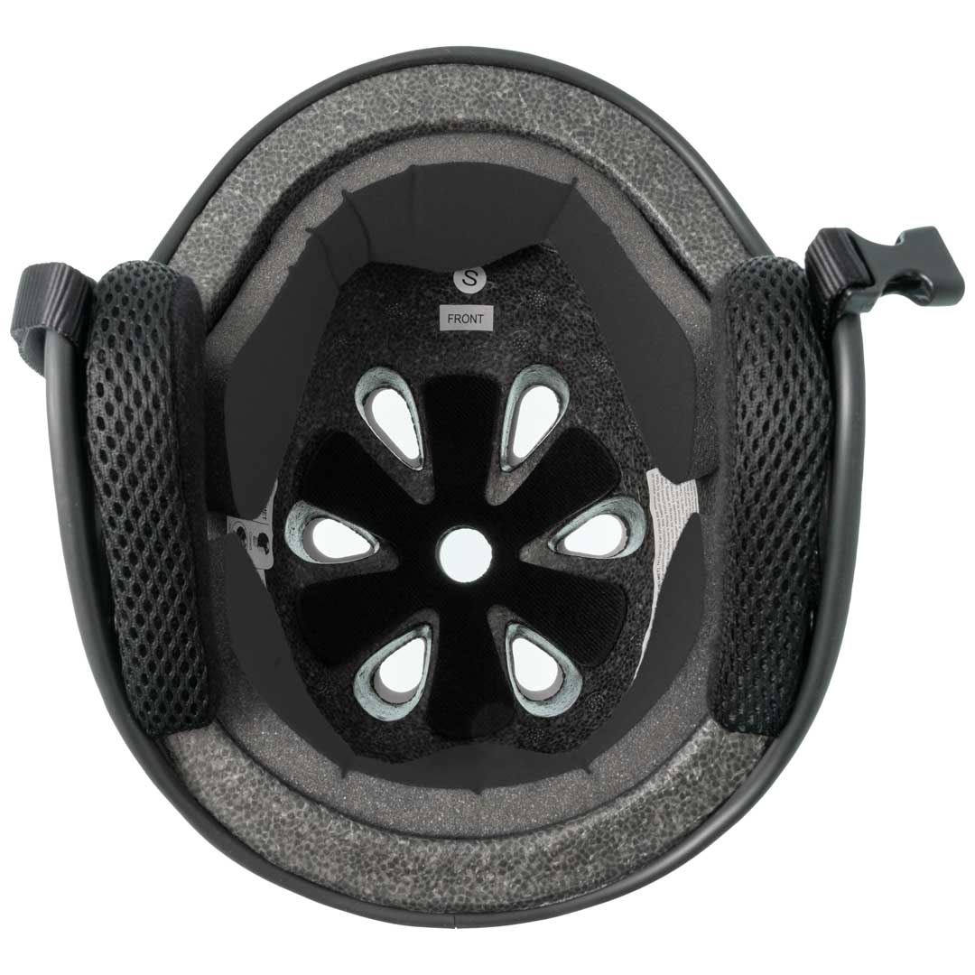 Padding view of S1 Retro Lifer E-Helmet  - Black Matte