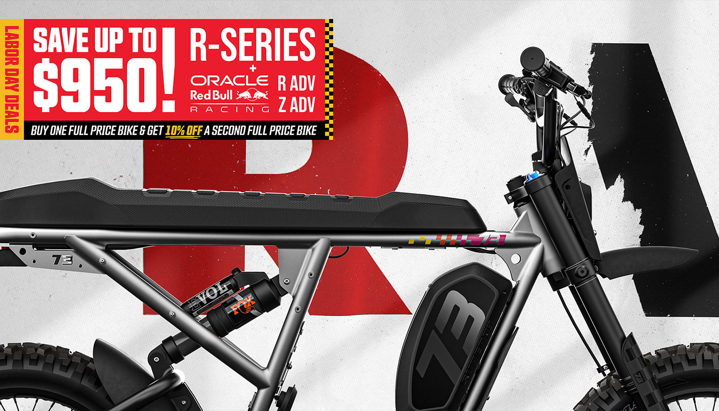 Save up to $950 during the SUPER73 Labor Day Sale! Click to shop all bikes.