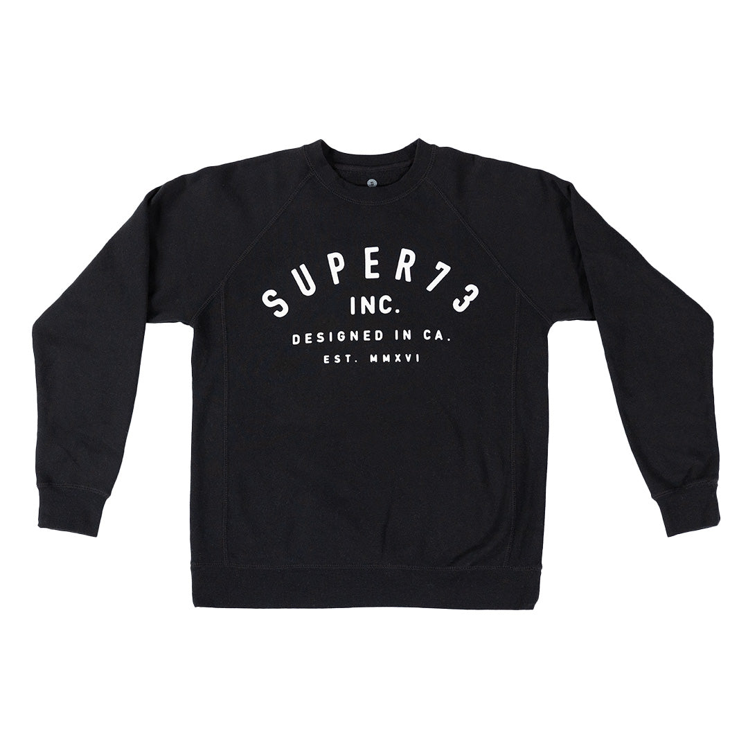 flat image of Class of '73 Crewneck Sweatshirt front graphic in black. @color_black