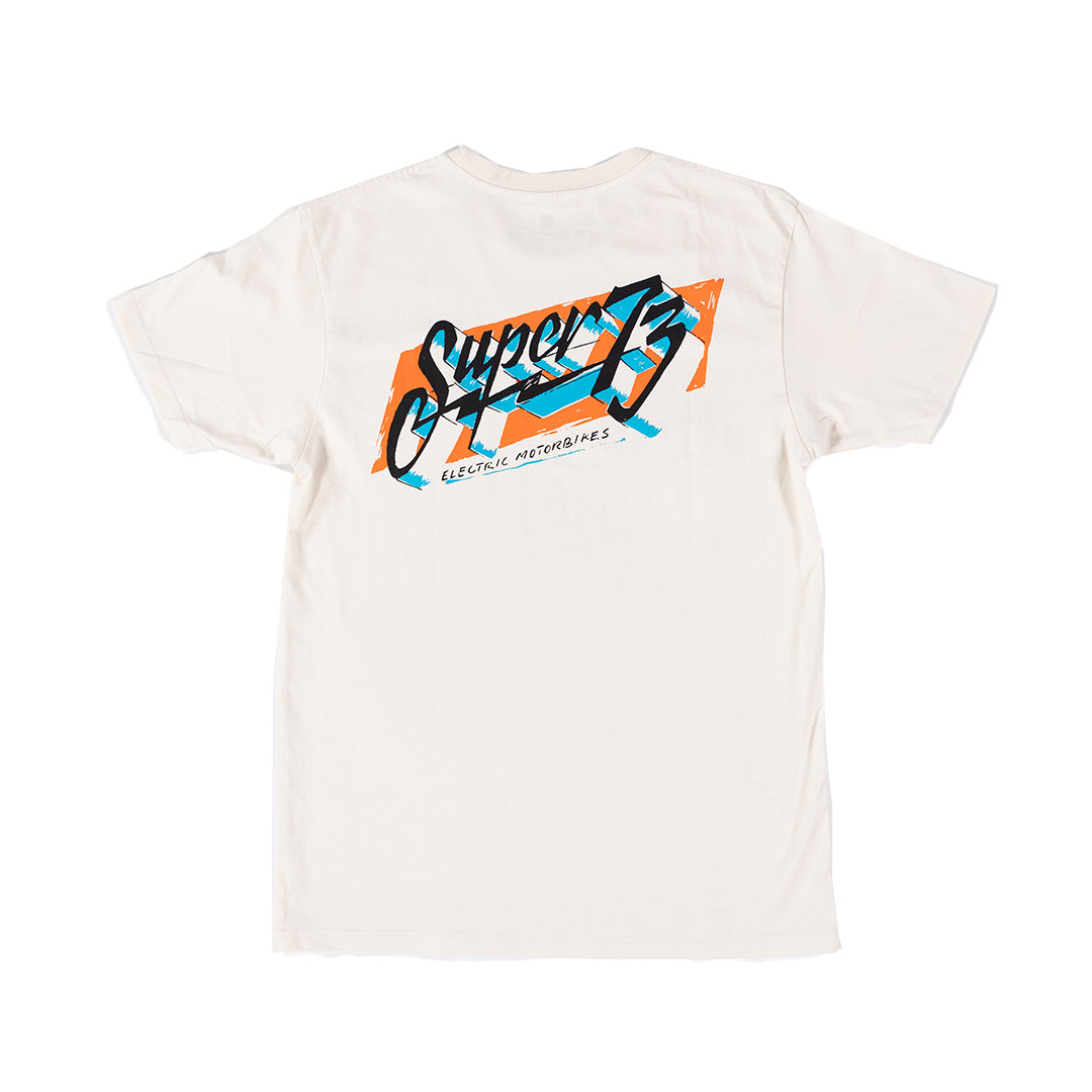 flat image of Electric Surf Tee back graphic in natural