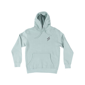 flat lay of Minimal Strings Attached Hoodie front logo