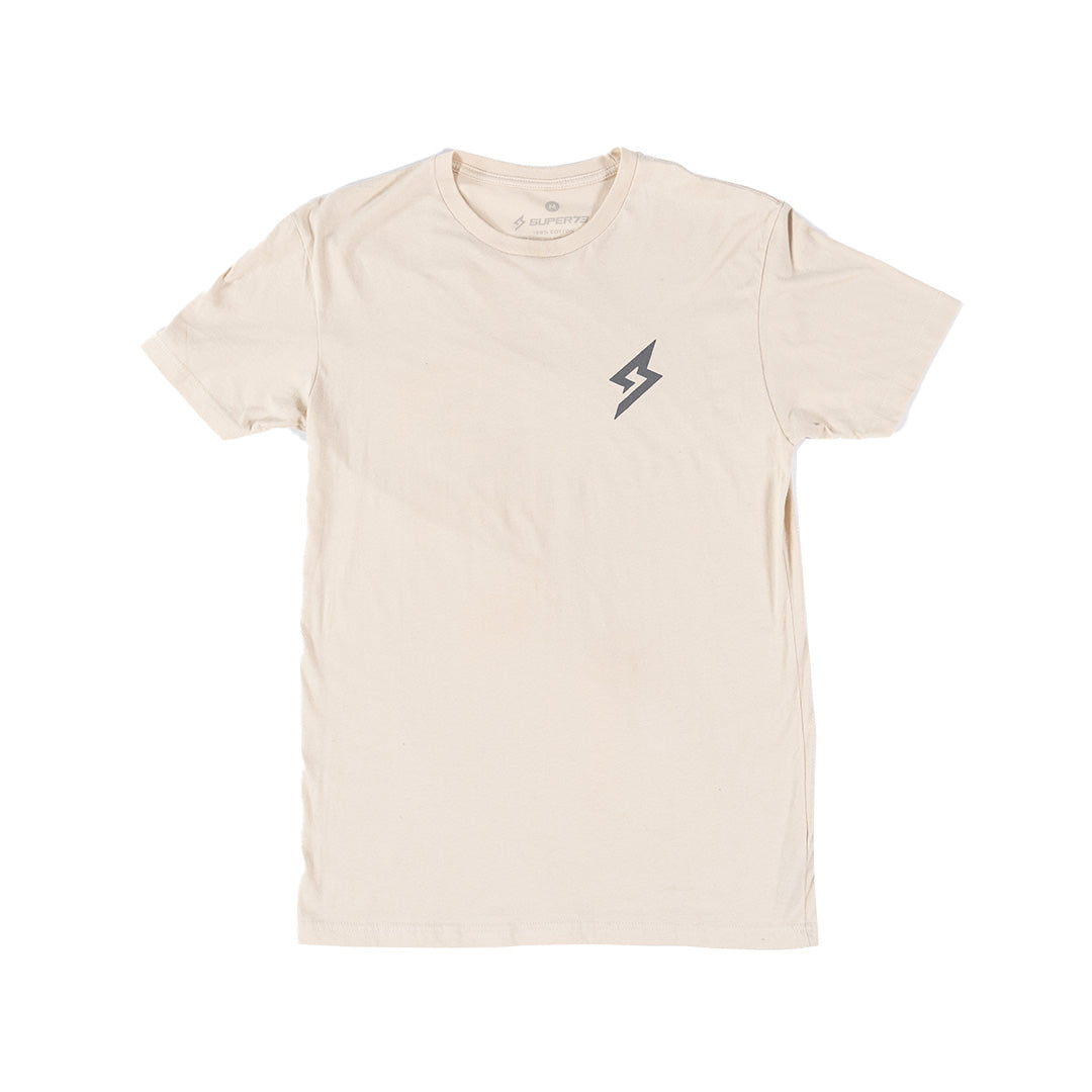 flat image of Z's the Day Tee front logo in cream
