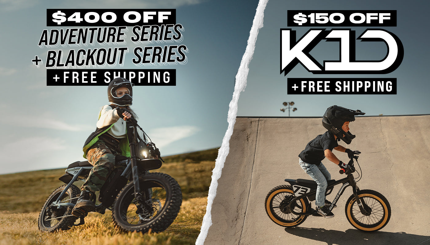 spring promo $400 off adventure and blackout series + $150 K1D + free shipping