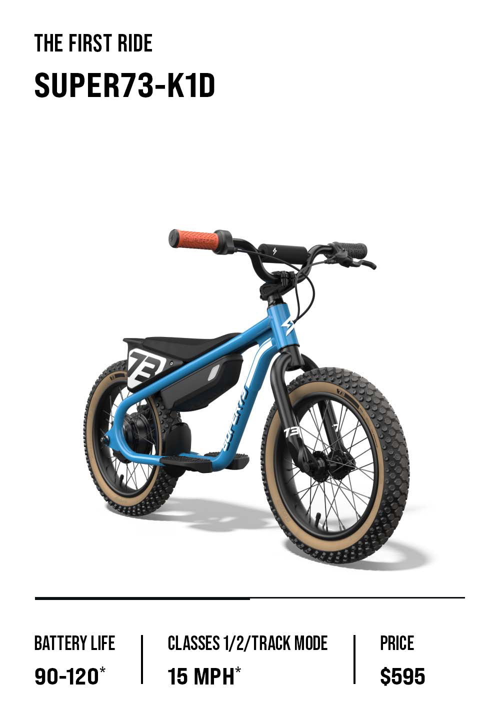 K1D product image and bike specs with $595 pricing