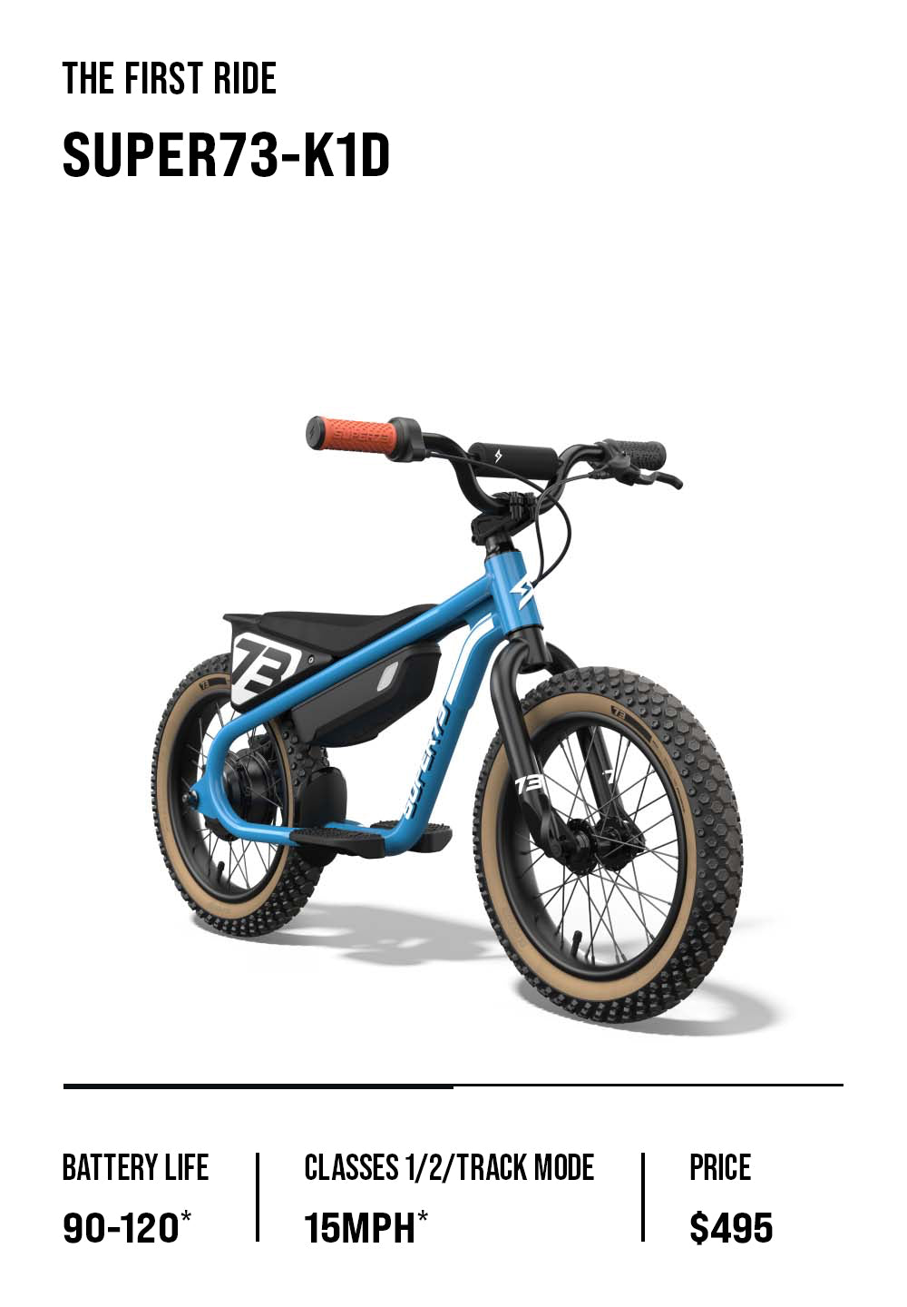 K1D product image and bike specs with $495 pricing