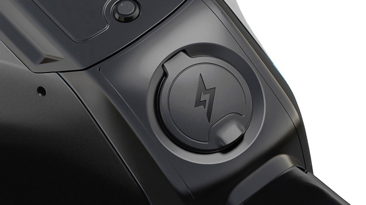 Close-up image of the charging port on the C1X.