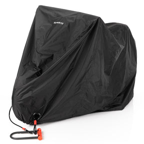 angle view of bike cover covering a super73 ebike