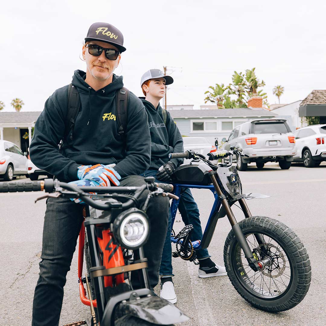 Group riders on Super73 ebikes ready for the time of their lives