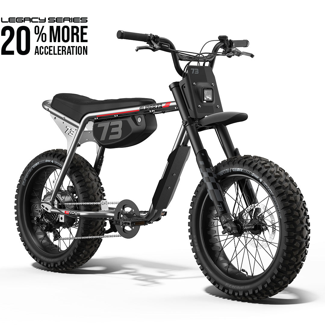 Front view of the SUPER73-Z Adventure Series Core Legacy Series ebike in metallic aluminum @color_metallic aluminum