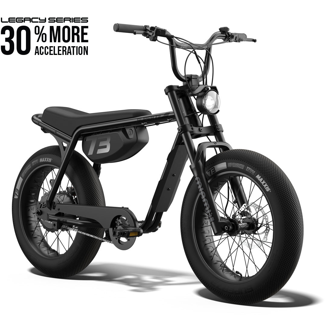 Front view of the SUPER73-Z Miami SE Legacy Series ebike in blackout @color_blackout