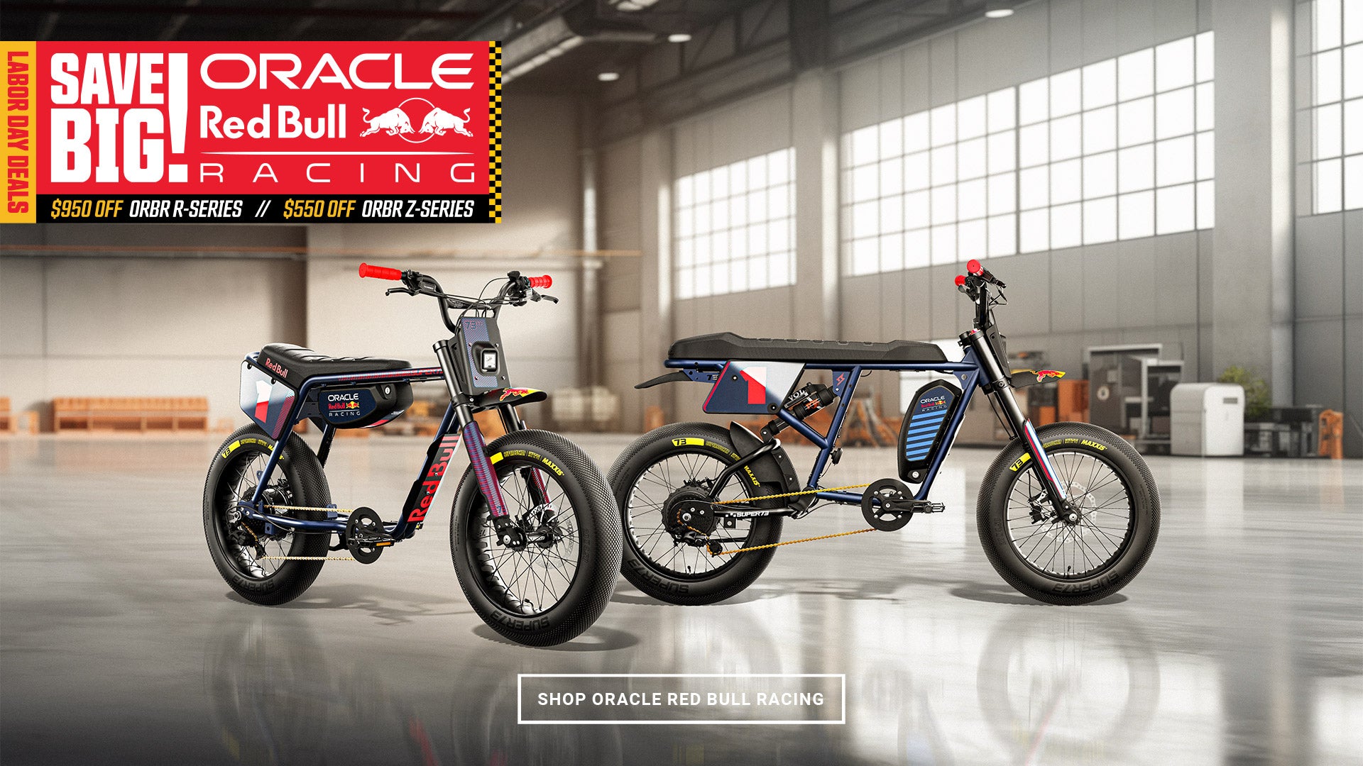 Save $950 on the Oracle Red Bull Racing R Adventure and $550 on the Oracle Red Bull Racing Z Adventure for a limited time. Click to shop Oracle Red Bull Racing.
