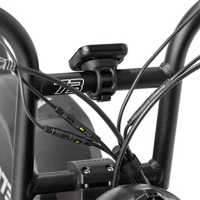 Rear view of the Universal Bar Mount installed on a SUPER73 ebike