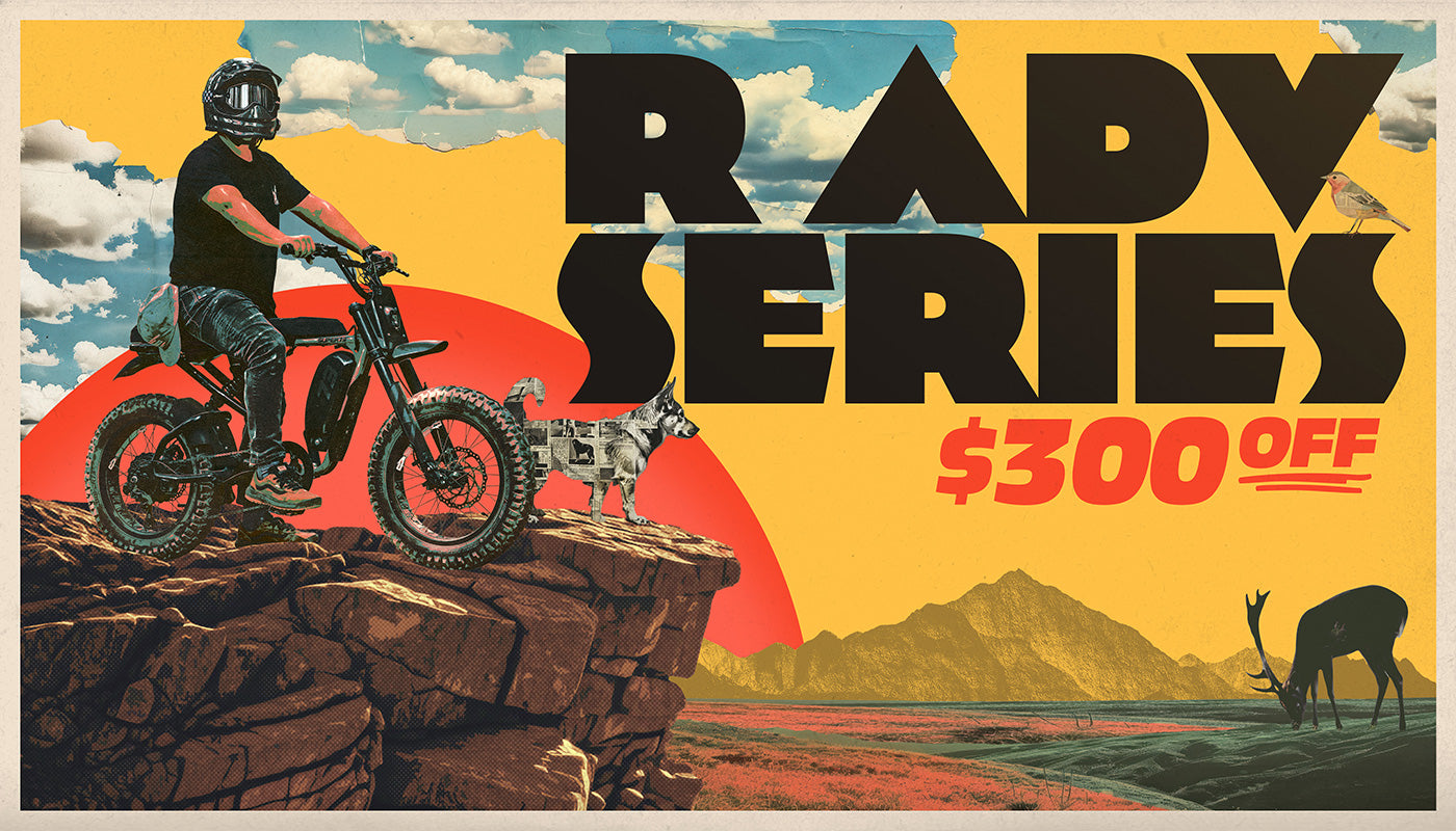 Promotional poster for R AVD Series promotion. Click to shop the collection and save $300 on all R Adventure models for a limited time.