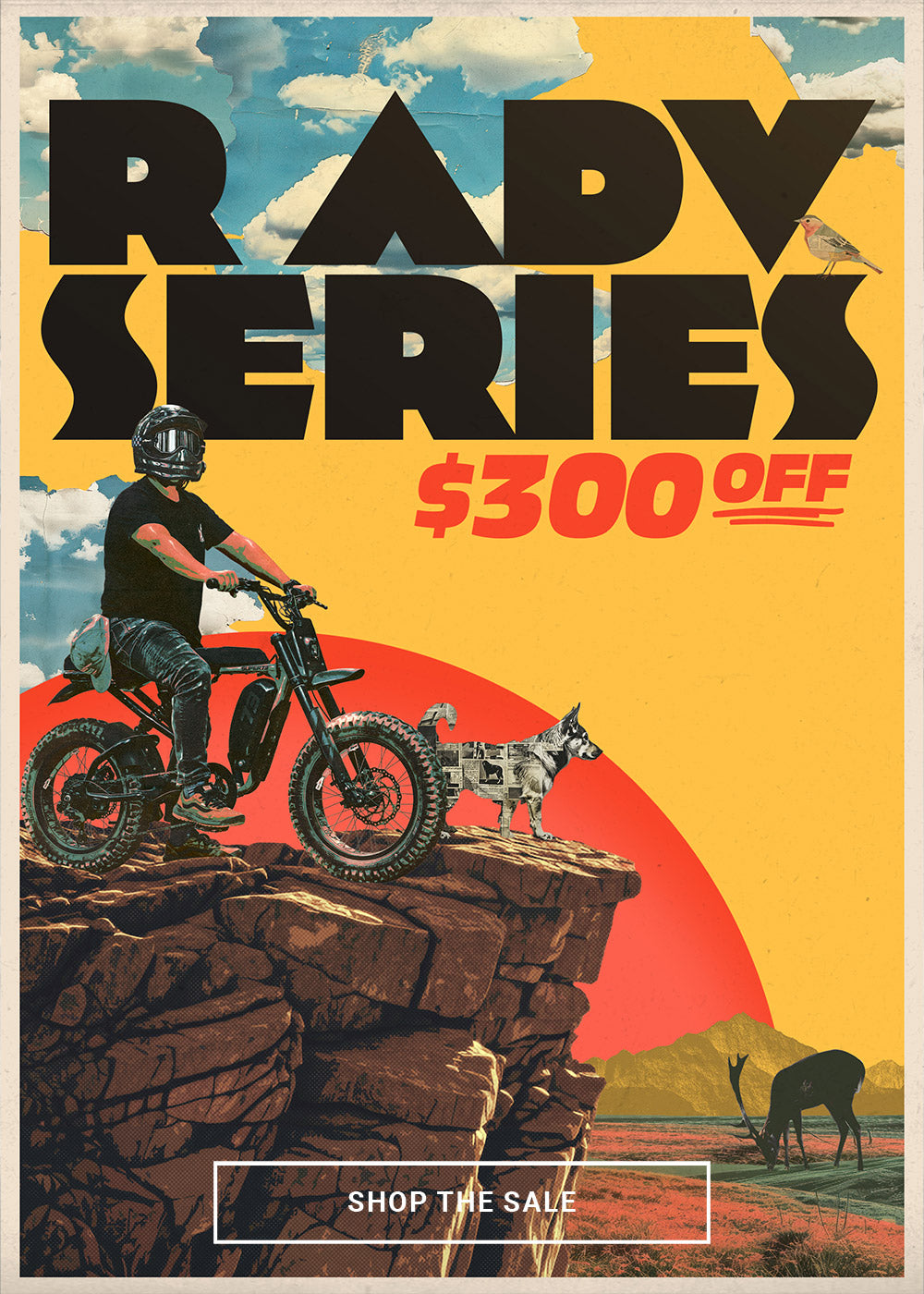 Promotional poster for R AVD Series promotion. Click to shop the collection and save $300 on all R Adventure models for a limited time.