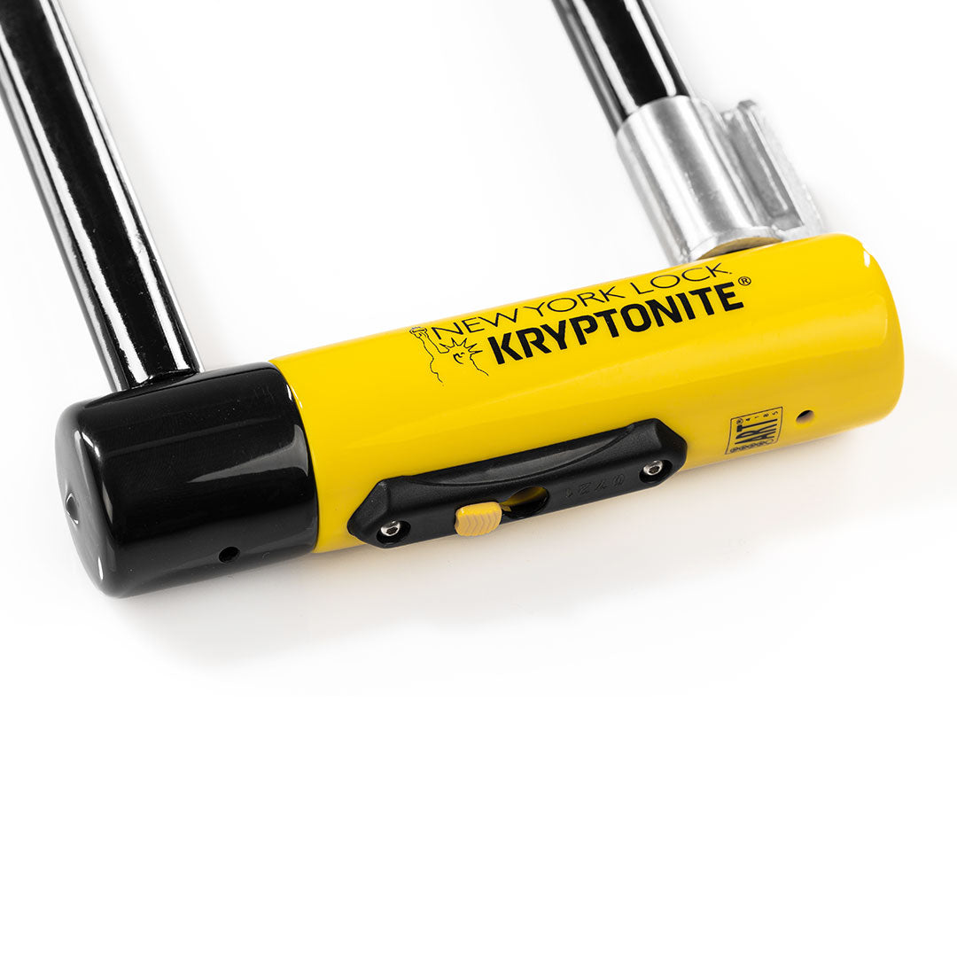 Kryptonite NY Standard U-lock on white background closeup