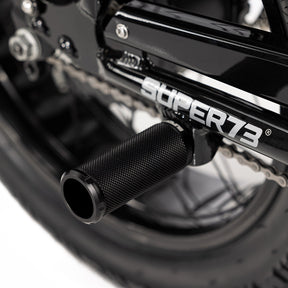 Close up of Static Pegs on bike.
