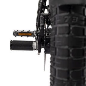 Profile view of Static Pegs on bike.