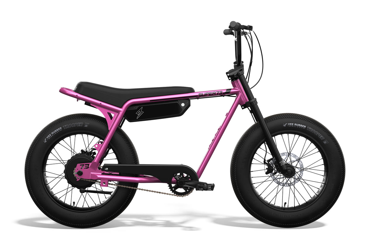 Side View of Z Miami: Pricky Pink, Super73 ebike @color_prickly pink
