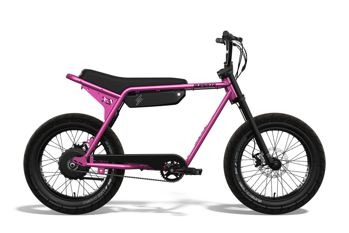 Side View of ZX: Prickly Pink, Super73 ebike @color_prickly pink